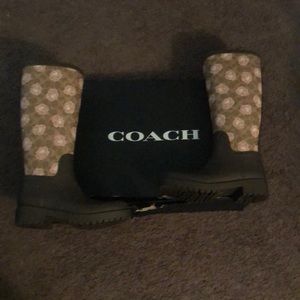 Coach rainboots size 8